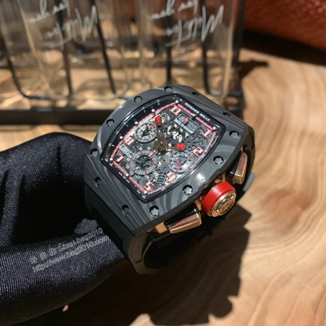 理查德米勒RICHARD MILLE RM011-FM頂級碳纖維殼套男士腕表  gjs2154